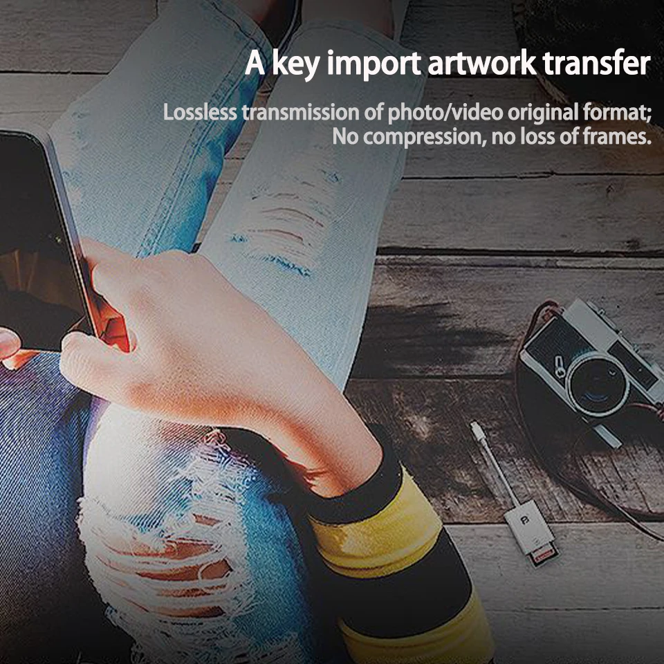 FB-OTG12s Lettore di schede Scheda SD Interfaccia di tipo C Trasferimento dati Lettura fotografica senza APP per dispositivo Android Fotocamera iPad Pro