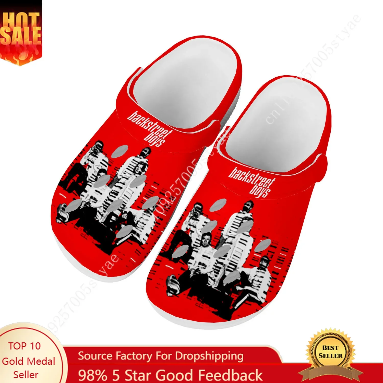 

Backstreet Boys Sandals Mens Women Water Shoes Home Garden Clogs Custom Made Beach Bath Breathable Hole Slippers