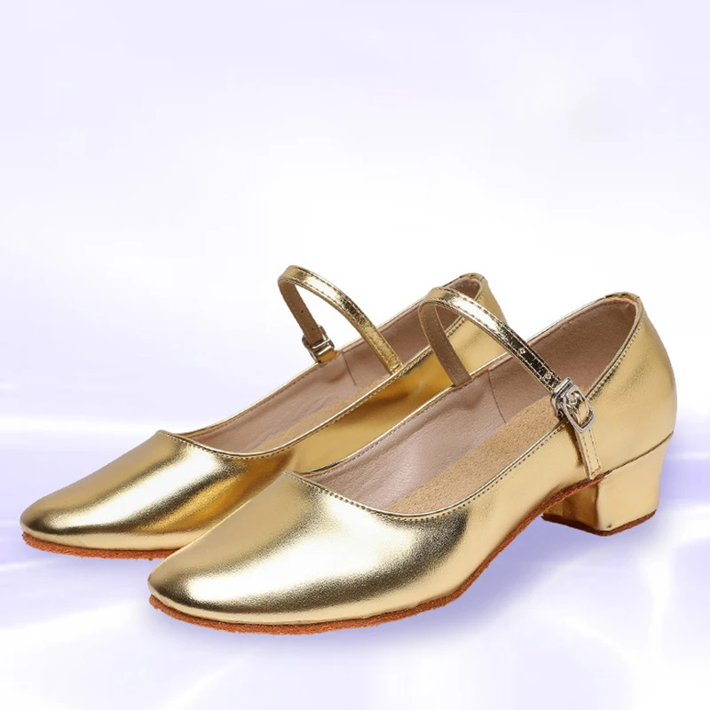 

New children's Latin dance shoes, girls' ballroom tango low heel high-quality dance shoes modern dance shoes soft sole