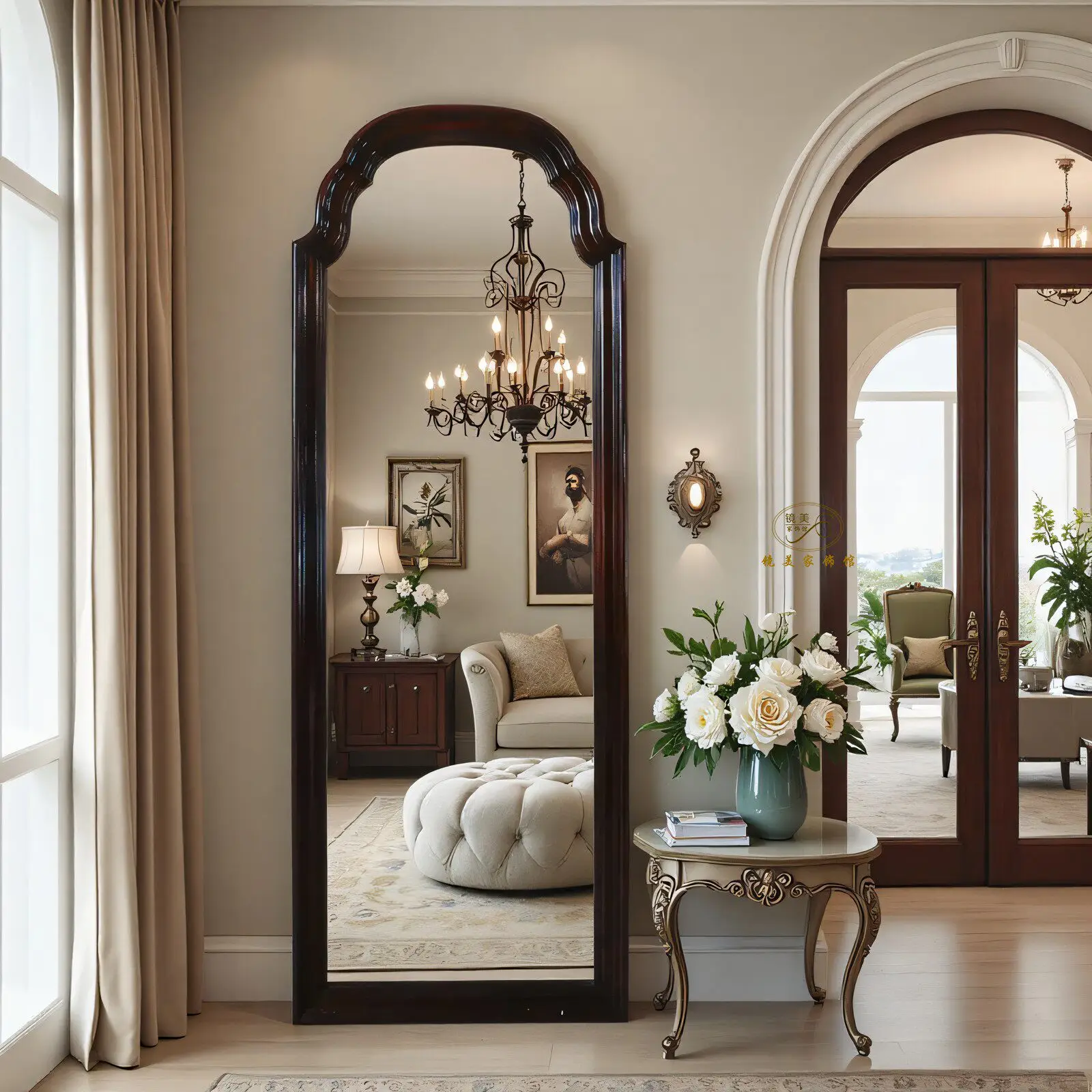 Modern Moving Mirror Living Room Standing Full Body Girls Men Funky Luxury Long Bathroom Mirror Bedroom Espelhos Home Products