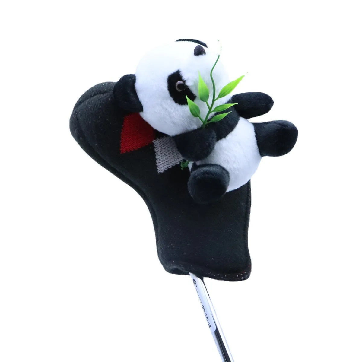 1Pcs Golf Magnet Blade Putter Covers Knitted Penguin Panda Pattern PU Clover Headcover Magnetic Closure Customize