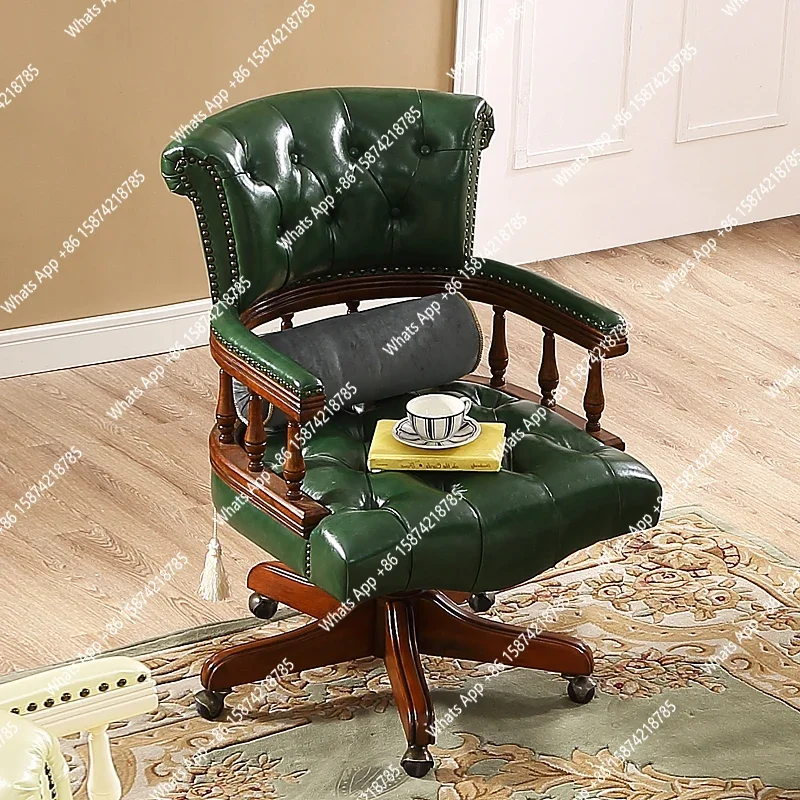 

Кожаное офисное кресло S с колесиками, современное, класса люкс, для компьютера и игр, регулируемое по высоте, эргономичное, откидное, для дома