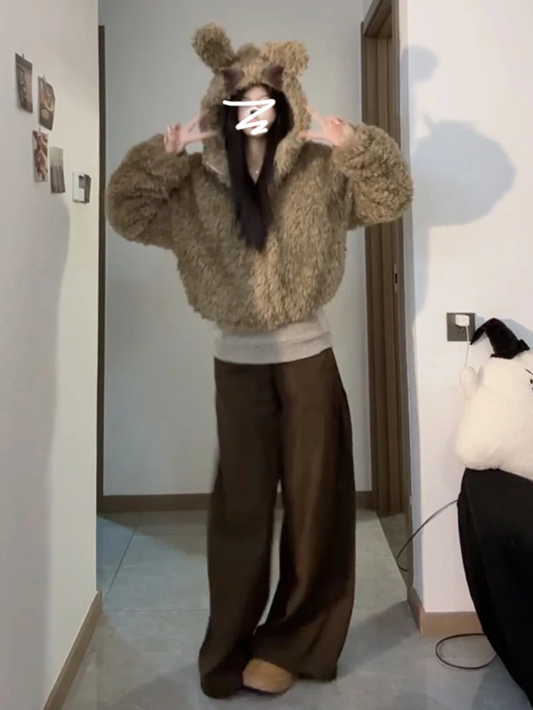 เสื้อคลุมขนแกะวินเทจใหม่ปี 2026 สำหรับผู้หญิง รุ่น Thiened สำหรับฤดูใบไม้ร่วงและฤดูหนาว สไตล์ลำลอง หรูหรา อเนกประสงค์ ใช้เป็นเสื้อคลุมด้านนอกได้ ดีไซน์หวาน พร้อมกระดุม D...