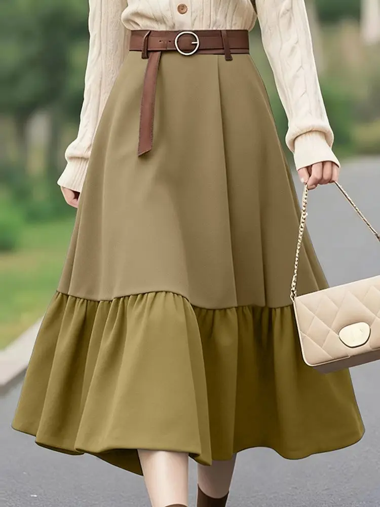 ZANZEA Casual Gonne stile coreano 2025 Moda donna Elastico in vita Overskirts Abbigliamento donna Solido increspato Pantaloni a pieghe