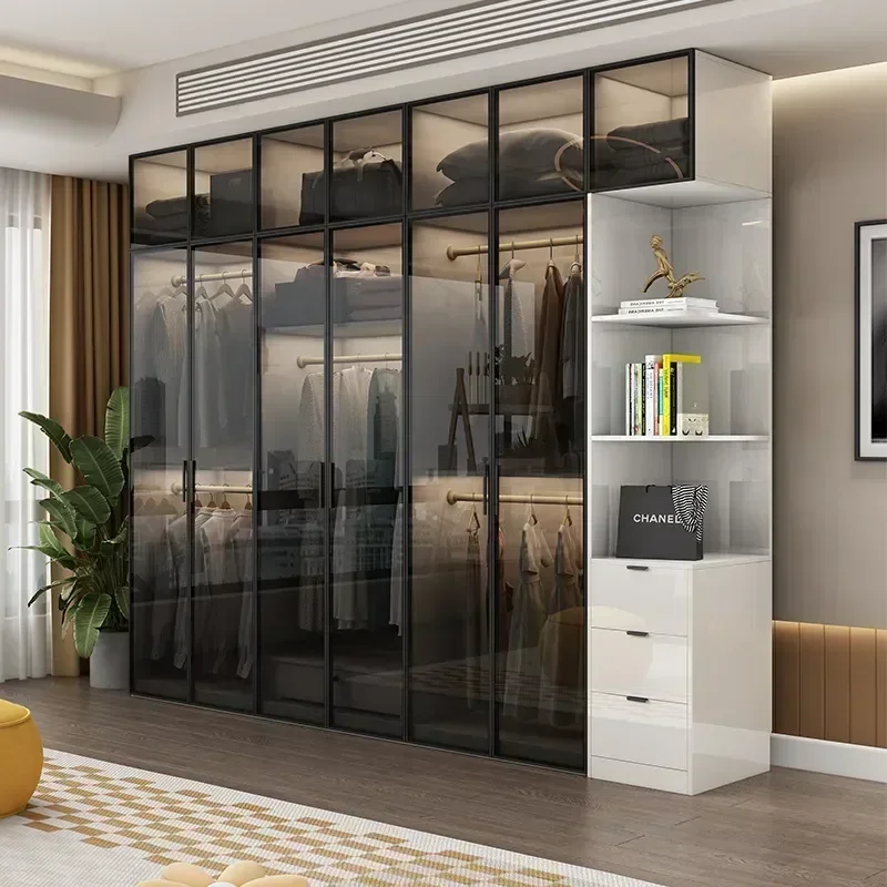 Advanced practical pole style underwear wardrobe rack, clothing storage cabinet, wardrobe rack partition