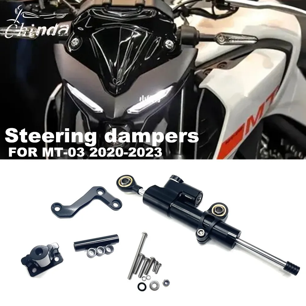 For YAMAHA MT-03 MT03 2020-2023 Motorcycle Steering Damper Stabilizer Linear Steering Reverse Safety Absorber Kit Adjustable