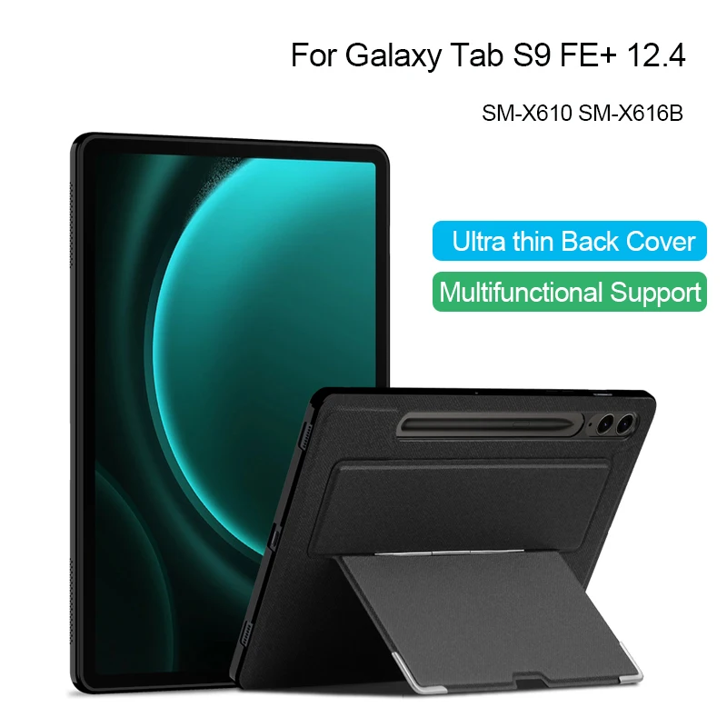 

Case For Samsung Galaxy Tab S9 FE+ 12.4" Stand Cover Shell For Tab S9 FE Plus 2023 SM-X610 X616B 12.4 Inch Kickstand Back Cases