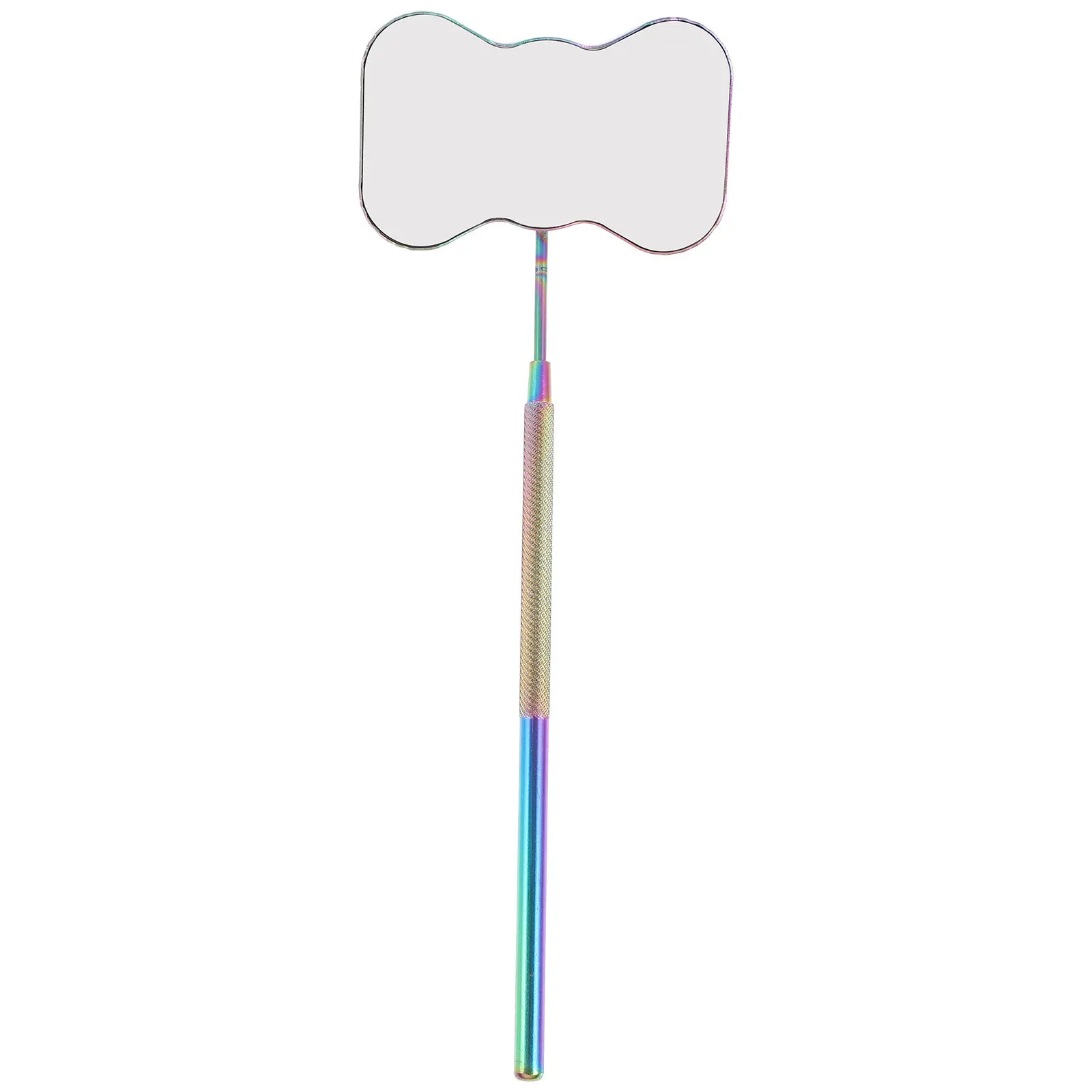 

FOMIYES Handheld Beauty Mirror Butterfly Lash Tool Stainless Steel Makeup Shaving Mirror for Large Face