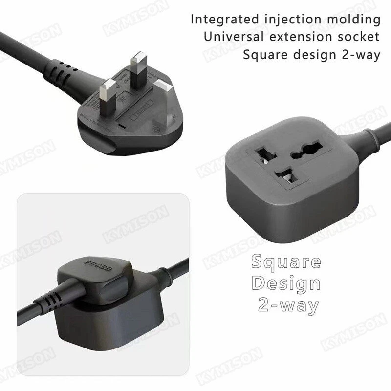 UK Malaysia Plug to Socket Power Adapter Extension Cable Male to Female UK Power Cord 13A Molded IEC Lead Cord
