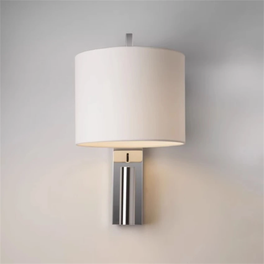 Chinese Round Decorative Wall Lamps Bedroom Study Light Stainless Steel Double Switch Light Source LED Reading sconces lights