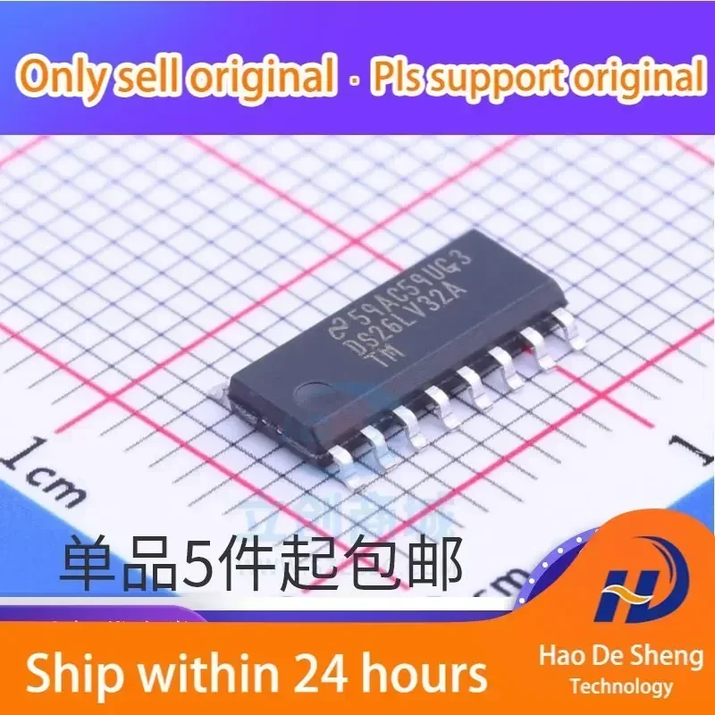 

10 шт./лот DS26LV32ATMX 26LV32ATM SOP-16 Интегрированная микросхема приемопередатчика-интерфейса, новая, оригинальная, в наличии