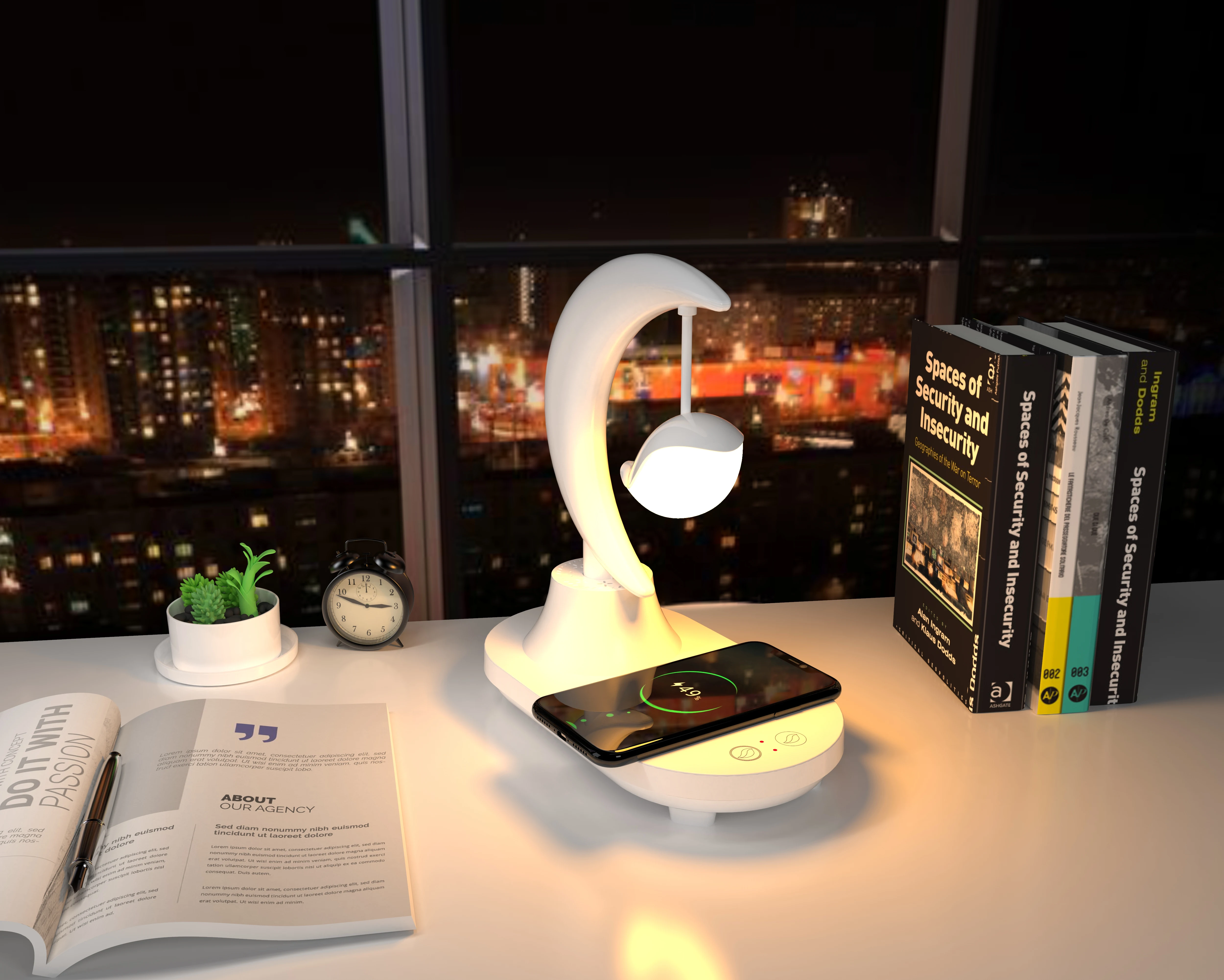 

Cute Adorable Colorful Bluetooth Speaker Bedroom Night Light Wireless Charger Eye Protection LED 3in 1 Lamp Present