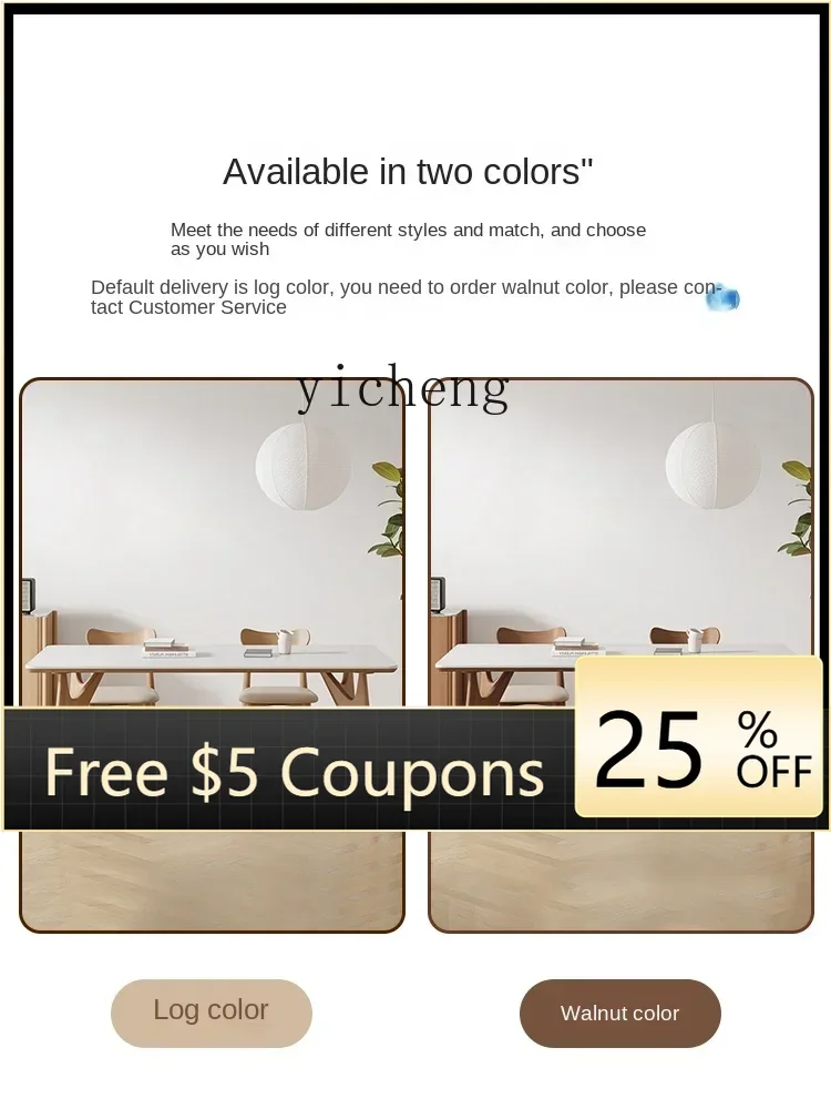 

XL Japanese-Style Solid Wood Stone Plate Dining Table and Chair Small Apartment Household Ash Log Dining Table