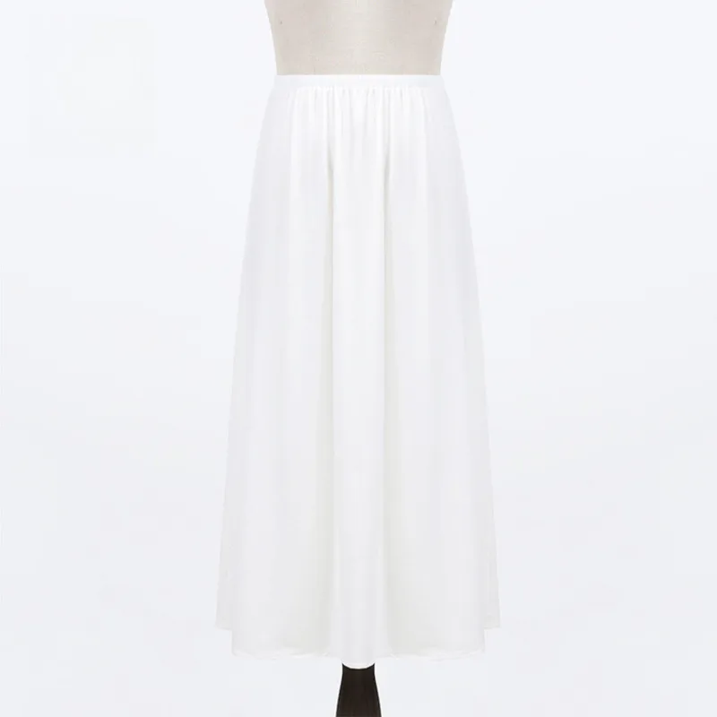 Elegant Lace Trim Dress Soft Modal Cotton Slip Skirt Mid Length Lining Layer Lightweight Flowy Women Summer Skirt