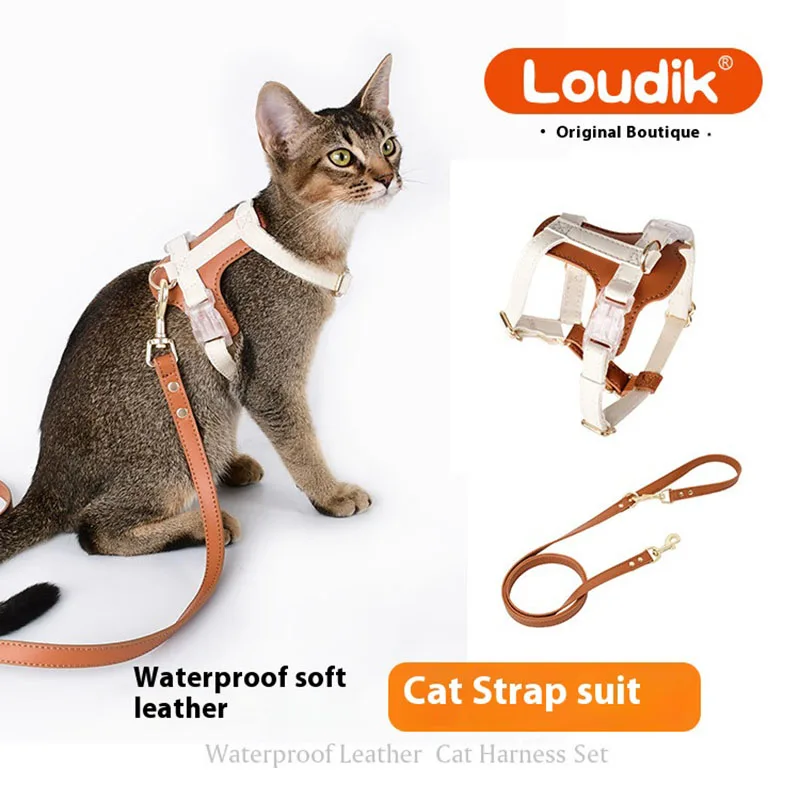 Loudik Anti-Breakaway Dog Cat Chest Strap Leash Pet Collar Cat Dog Universal Leash Collar Pet Travel Accessories