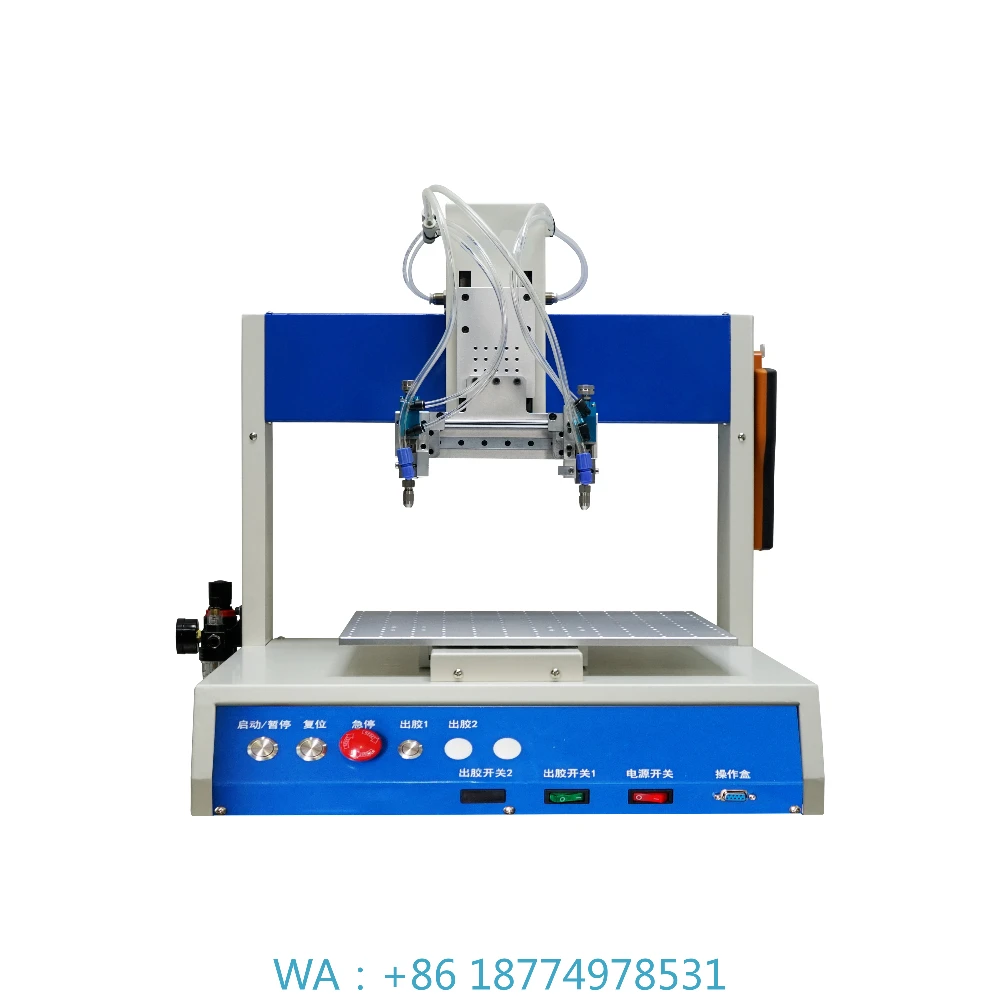 With Double Platform  and Dual Platform Glue Dispenser Silicone ab Glue PCB Epoxy Liquid Hot Melt Glue Dispensing Machine