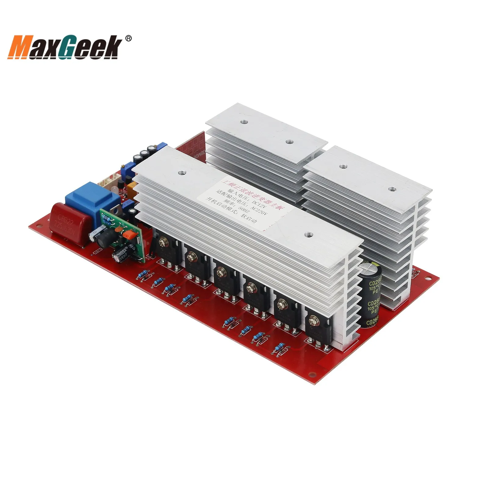 Maxgeek 12V 24V 48V 1500W 3000W 5500W Pure Sine Wave Inverter Driver Mainboard Power Frequency  with TO-247 MOS Pipe