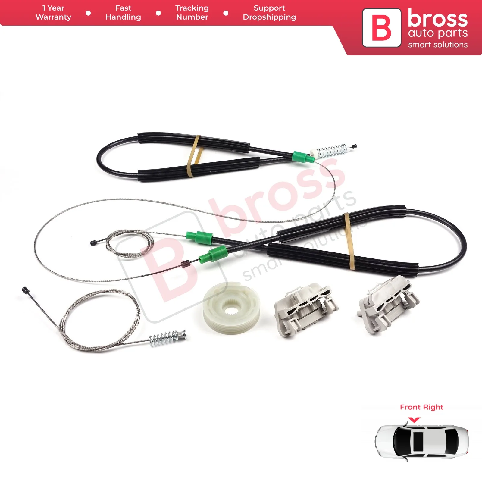 Bwr287 Elektrisch Raam Lifter Regelaar Reparatieset Voor Rechts Voor Ford Focus Mk1 4/5 Deur Hatchback Sedan Stationwagen 1142894