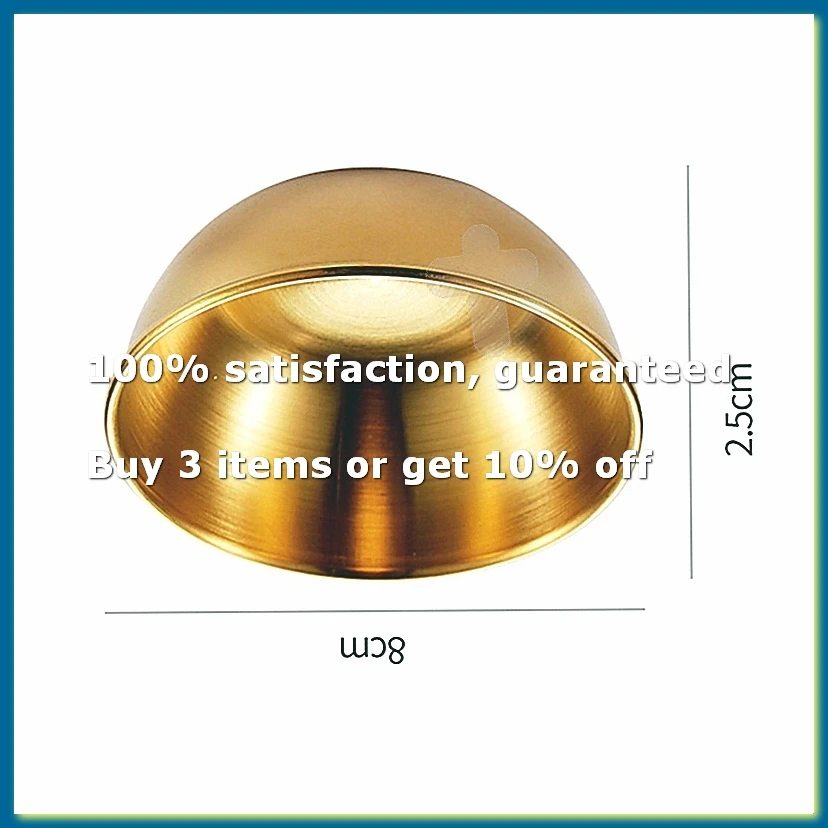 4PCS Stainless Steel Round Small Dish Golden Sauce Seasoning Dish Home Restaurant Kitchen Soy Sauce Dish-A27I