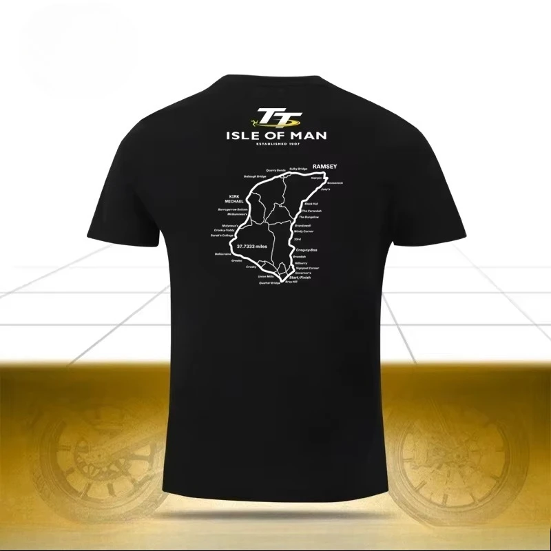 Isle of Man Tt Road Race Motorrad-Fan-Ausrüstung T-Shirt für Männer und Frauen, grafisches T-Shirt aus Baumwolle, Sommer-Streetwear – Detail 4
