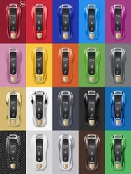 Solid Color ABS Remote Smart Car Key Case Cover Fob for Porsche Panamera Macan 718 Taycan 911 Cayman Boxster 9ya 971 Accessories