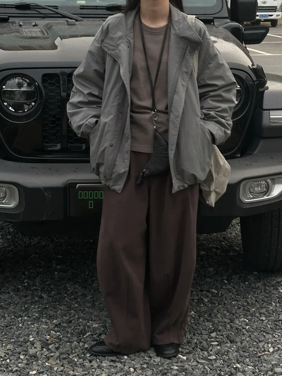 

MMCCYKK Industrial Sle Waed out Interchangeable Inner Liner Men's Women's Loose Fit Long Sve Zipper Closure Colo...