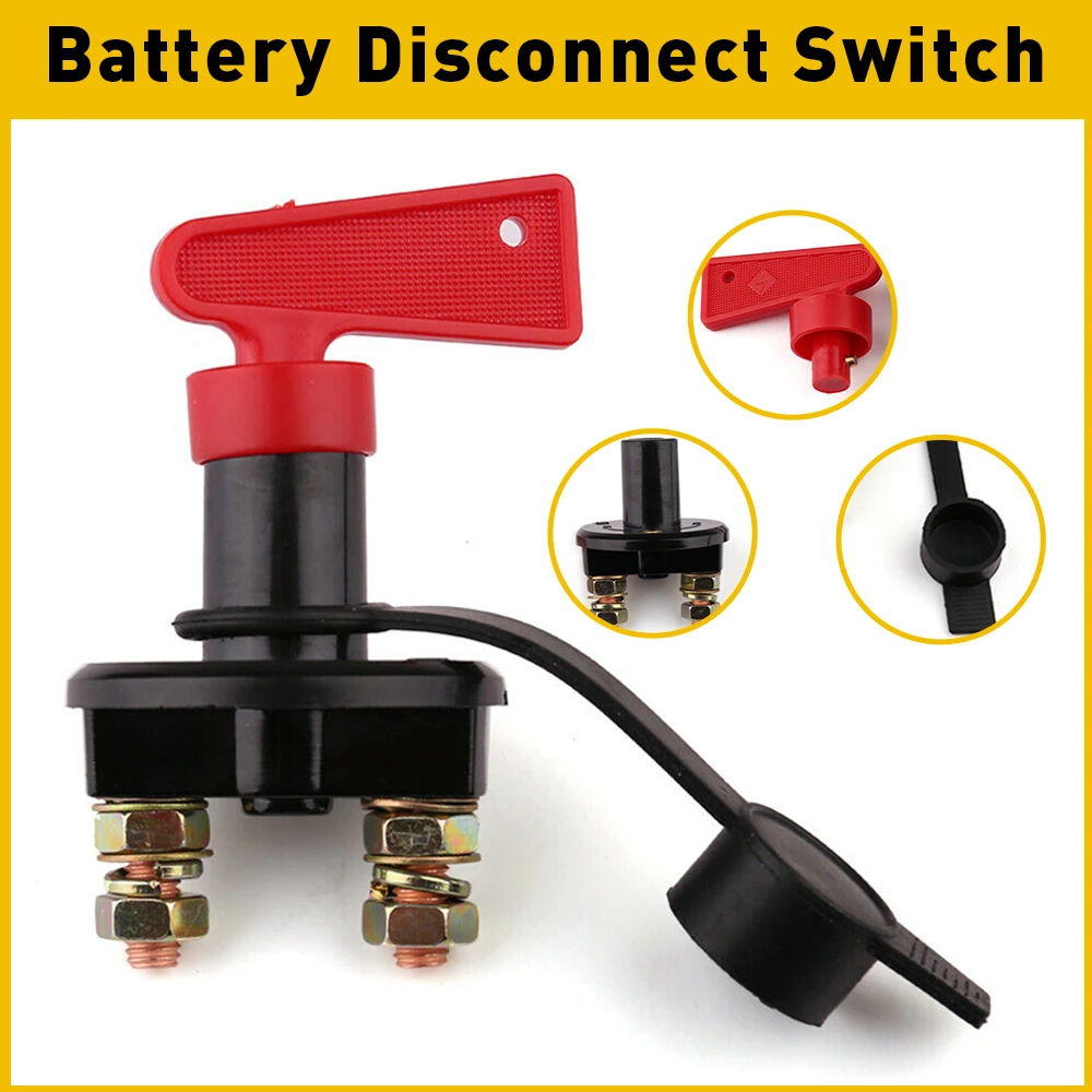 DC 12-24V 100A 200A 300A Car Rally Battery Switch Disconnecter Power Isolator Cut Off Switch Kit For Truck Car Motorcycle Boat