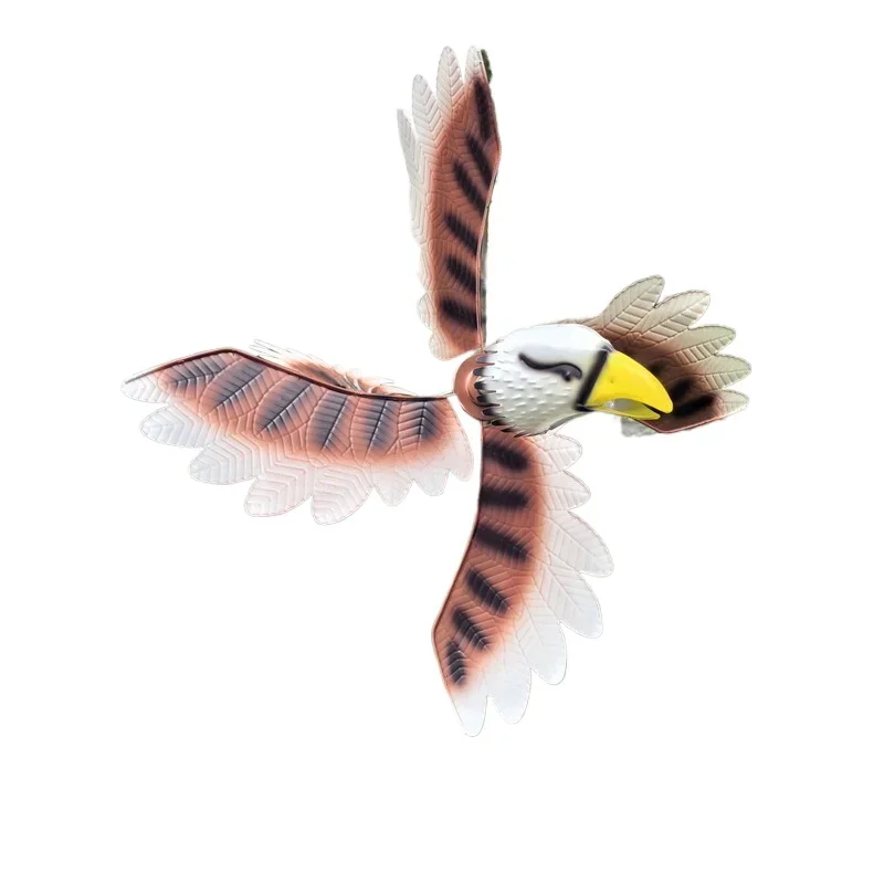 

Outdoor courtyard garden wrought iron decorative windmill ornament simulated owl shape rotatable floor ornament