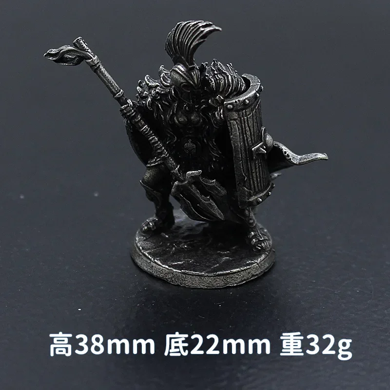 Vintage Metal Spartan Warrior Sculpture General Soldier Miniature Model Living Room Decoration Table Games Chess Ornaments Gifts