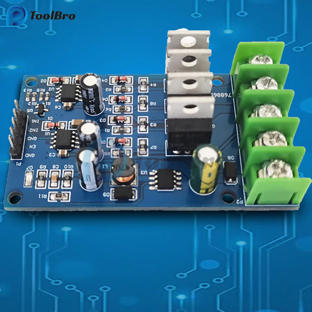 170W High Power H Bridge Motor Driver Module NMOS with Brake Foward and Reverse PWM Duty Cycle Motor Speed Control DC 5-30V