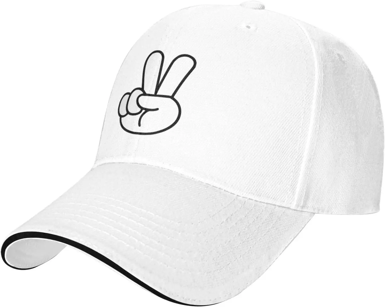 

Бейсбольная кепка со знаком мира и жестом рук, полиэстер, регулируемая повседневная уличная шляпа для папы для мужчин и женщин