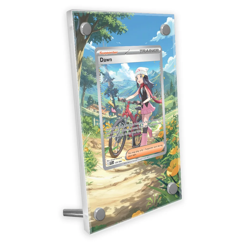 Art Display for Pokemon Dawn Card PTCG Keychain Anime Game Collectibles Anime Merchandise Acrylic Protective Case Toys Gift