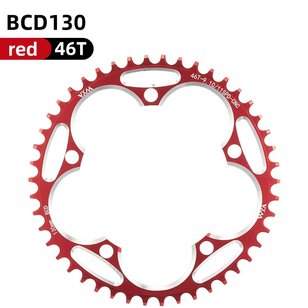 VXM Road Fiets 130BCD Crank Kettingwiel Fiets Aluminium 38T40T42T44T46T50T52T54T565860T Smalle Brede Kettingblad Fietsen Onderdelen
