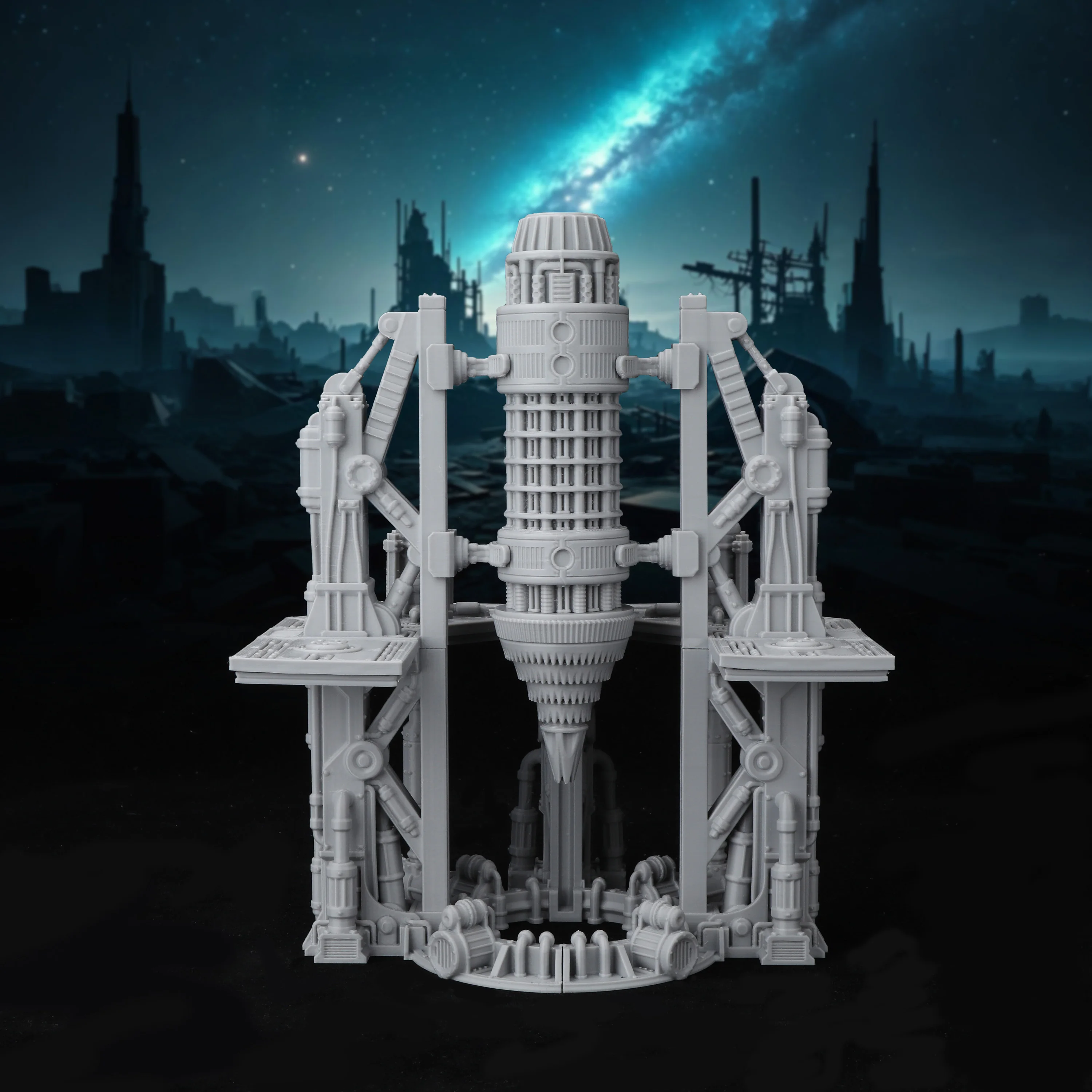 Fantasy Drilling Machine Miniature Set, Detailed Mining Rig Miniatur for TTRPG Role Play Game, Enhances Board Games Experience