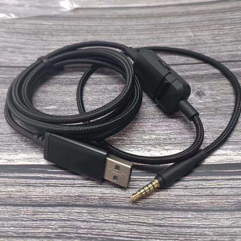 Nylongeflochtenes 3,5-mm-Headset-Kabel Ersatz für MMX300-Kopfhörerkabel D46B