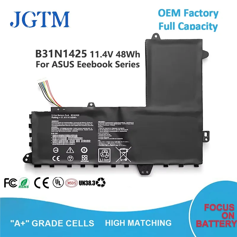 JGTM B31N1425 11.4V 48Wh Laptop Battery for ASUS Eeebook E402MA E402M E402S WX0018H WX0001H WX0002T 0B200-01400100 Batteries