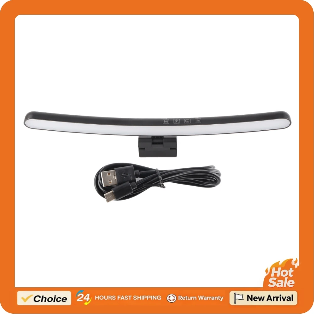 5V 1A Computer Monitor Lamp for Curved Screen Touch Dimming Screen Monitor Light Bar with 7 Color RGB Asymmetric Optical Lamp ﻿