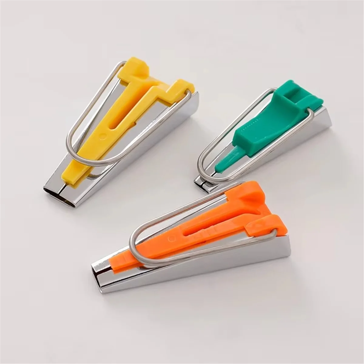 Abjz conjunto de 7 tamanhos de fabricantes de fita de viés de tecido conjunto 6-25mm ferramenta de ligação costura estofando suprimentos diy artesanato retalhos fabricantes de fita