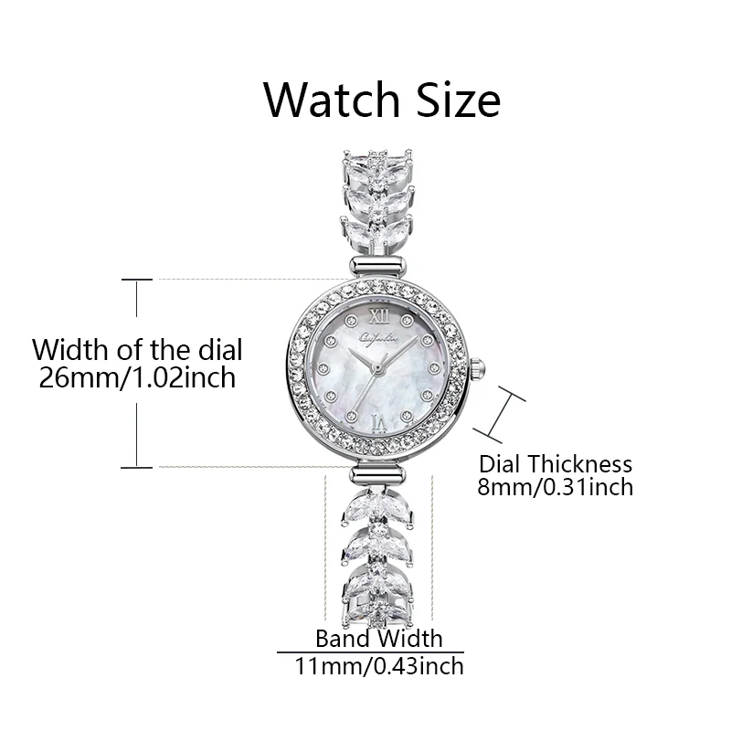A delicate, compact ladies' quartz watch with a slim strap that pairs well with a variety of outfits and makes a great gift.