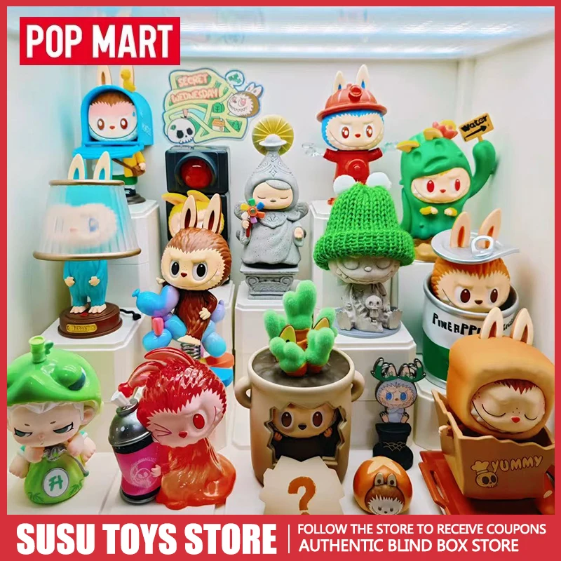 

POP MART LABUBU THE MONSTERS Серия Almost Hidden: Коллекционные фигурки-сюрпризы в закрытых коробках, милые аниме-фигурки, загадочные коробки-сюрпризы, очаровательные модели для рабочего стола