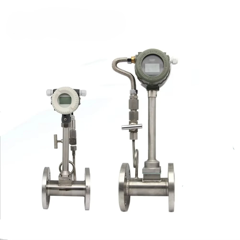 Digital RS485 Propane Biogas Steam Vortex Air Flow Meter for Gas Belt Temperature and Pressure Compensation