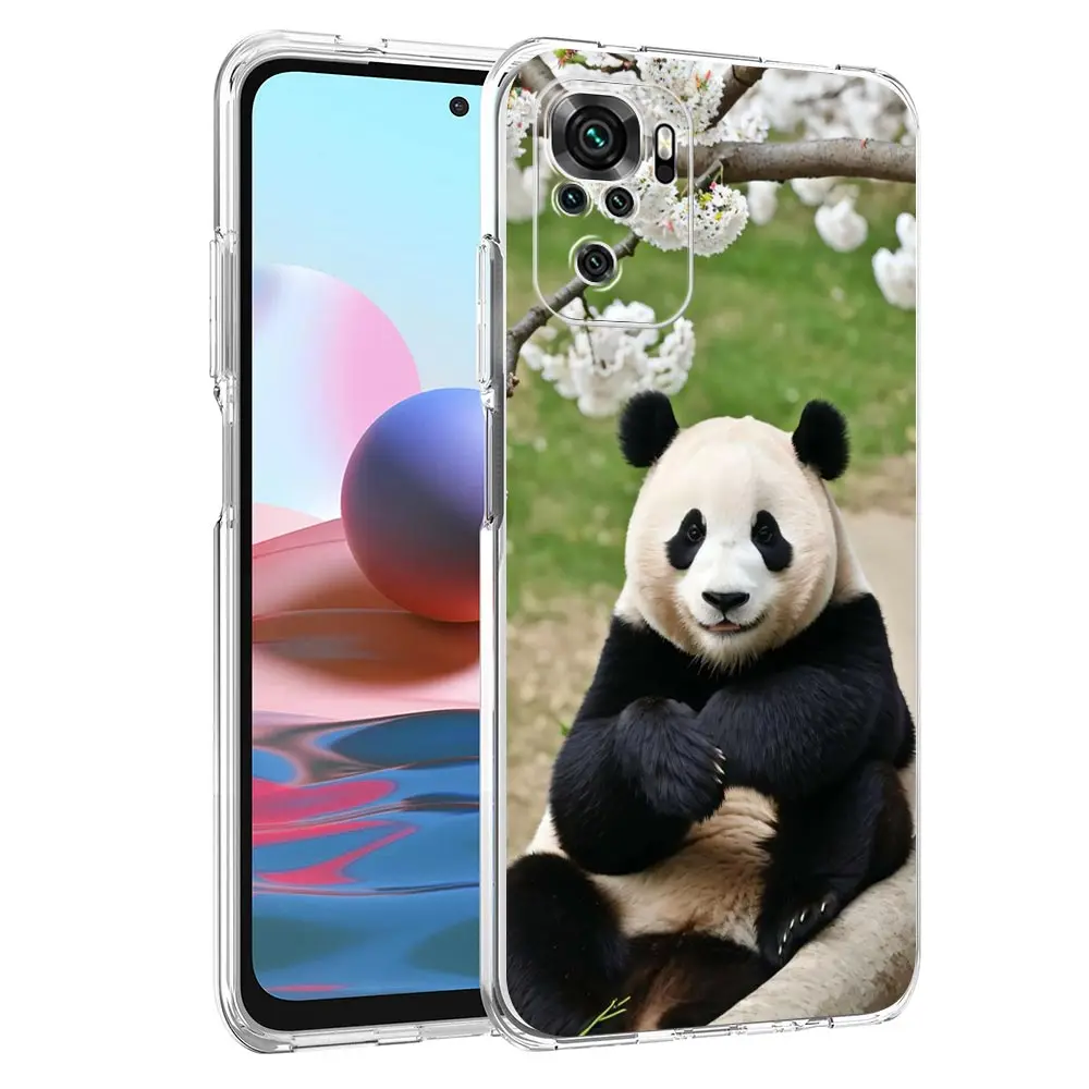 Phone Case For Xiaomi Redmi Note 13 12 5G 9S 9 8 10 11 Pro Plus 4G 9T 13C 12C10C 9C 9A 7 Clear Cover Fubao panda