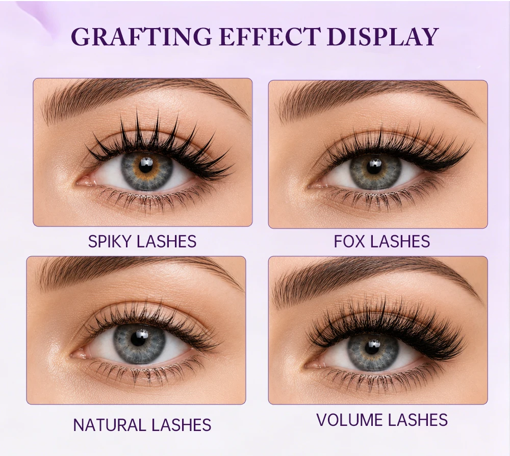 Yelix Camellia Fluffy Volume Wimpernverlängerungen Professionelle Mischlängen-Trays Salonbedarf Großhandel Spiky Fox Eye & Anime Lash – Detail 7