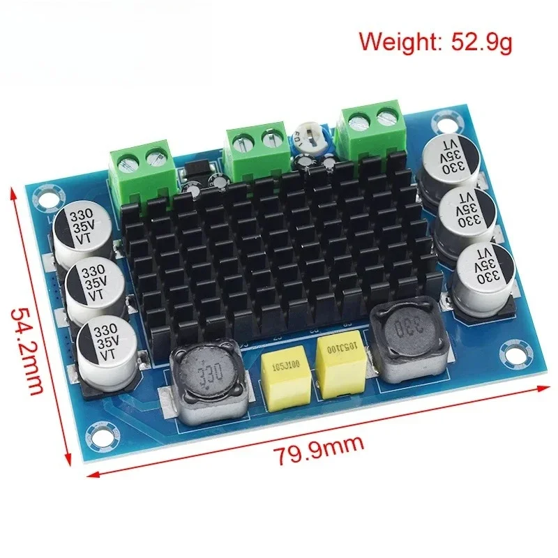 TPA3116 D2 TPA3116DA DC 12V 24V 100W Mono Channel Digital Power Audio Amplifier Board TPA3116D2 Large Capacity Board