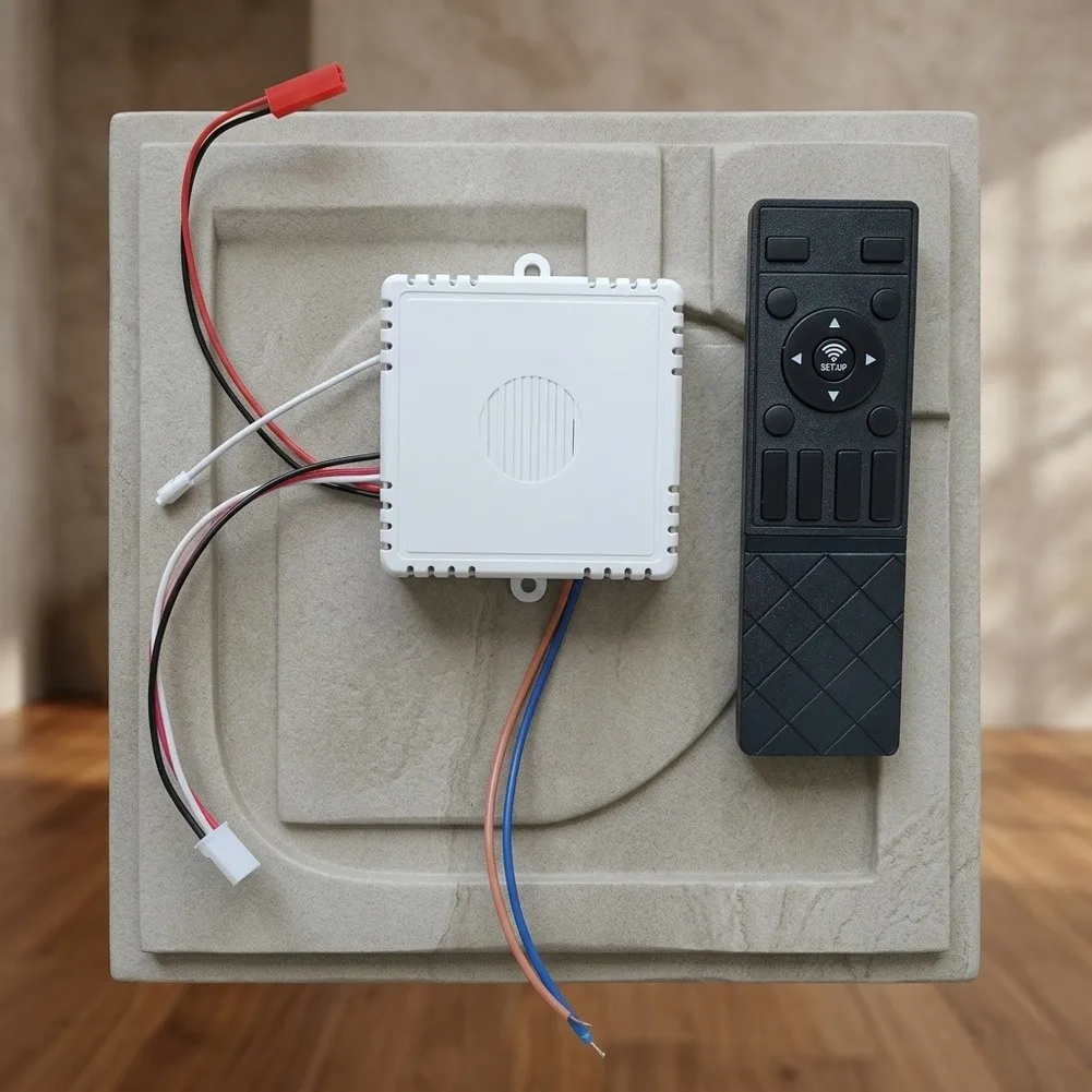 2026 Smart= DC Fan Controller With Dual LED= Driver 140W Remote Kit Adjustable Speed= Light Switch For Ceiling Fan Replacement