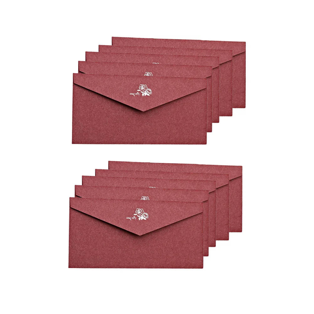 

10 Pcs Western Style Classical Envelope Elegant Stationery Wedding Envelopes for Card