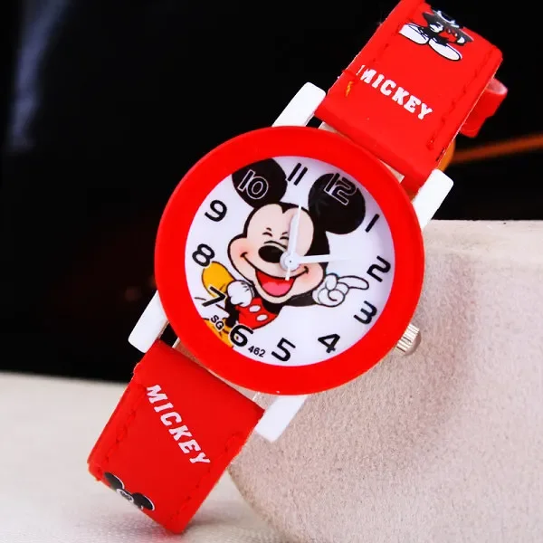 Cool Mickey Cartoon WristWatch for Children Girls Leather Digital Watches Kids Boys Christmas Gift Wrist Watch