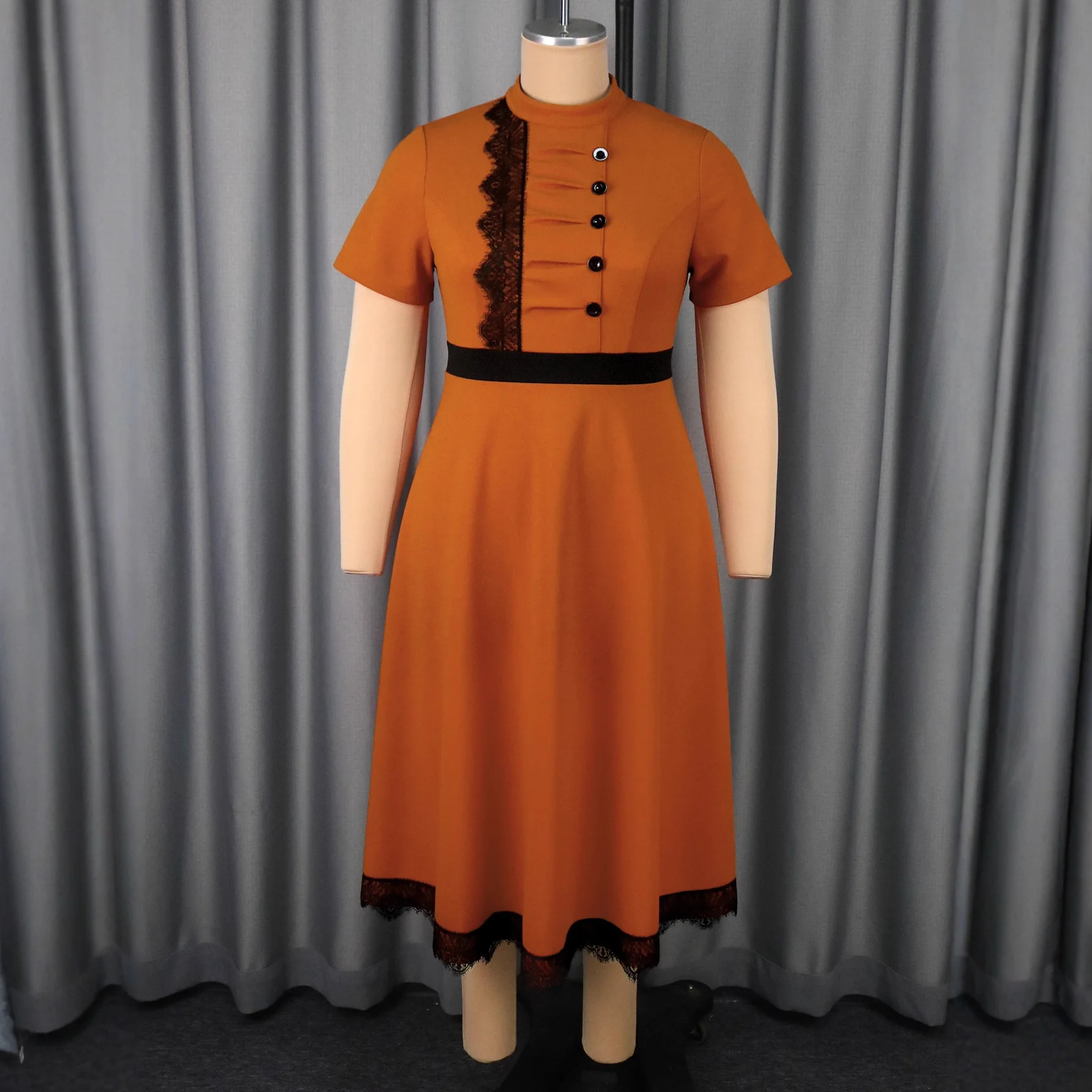 

Plus Size African Party Evening Dresses for Women Spring Summer Dashiki Short Sleeve O-neck Long Dresses Outfits Ankara Dress