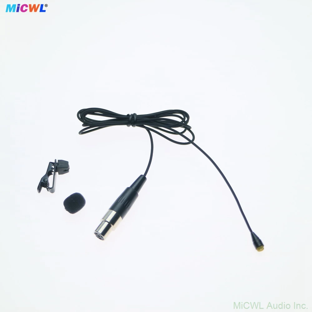 Gold Mic Head D6060 Tie Lavalier Microphone for Shure ULX SLX PGX Wireless Beltpack Mini 4Pin TA4F Plug 2 Color - view 4