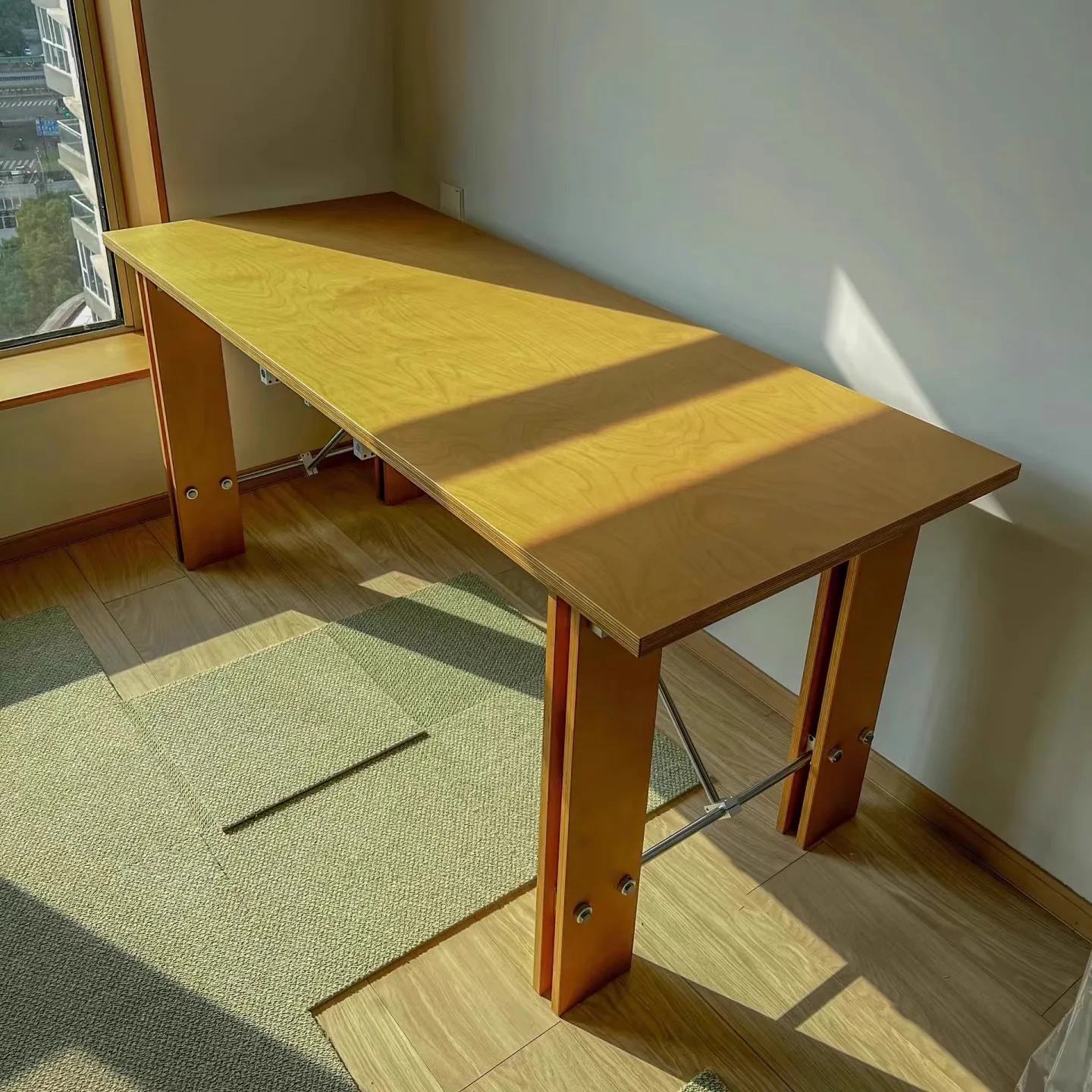 سجل الرياح مكتب الكمبيوتر مصمم الخشب الصلب المحيط مجلس مكتب الحد الأدنى المحور البصري طاولة المؤتمرات #5